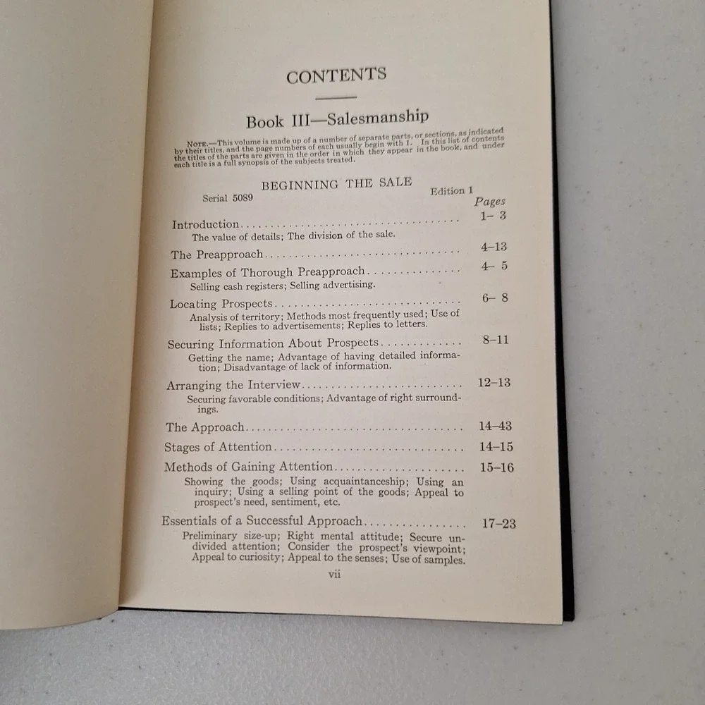 RARE 1926 International Textbook Company Salesmanship #3 Beginning The Sale